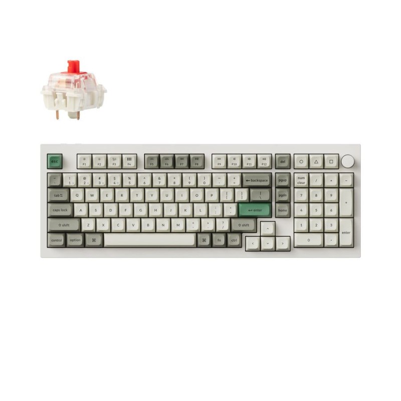 Keychron Q5 Max Q5M-P1 Wireless Mechanical Keyboard White-Red Switch 96% US (Boxed) — Buy in Cyprus with Fast Delivery