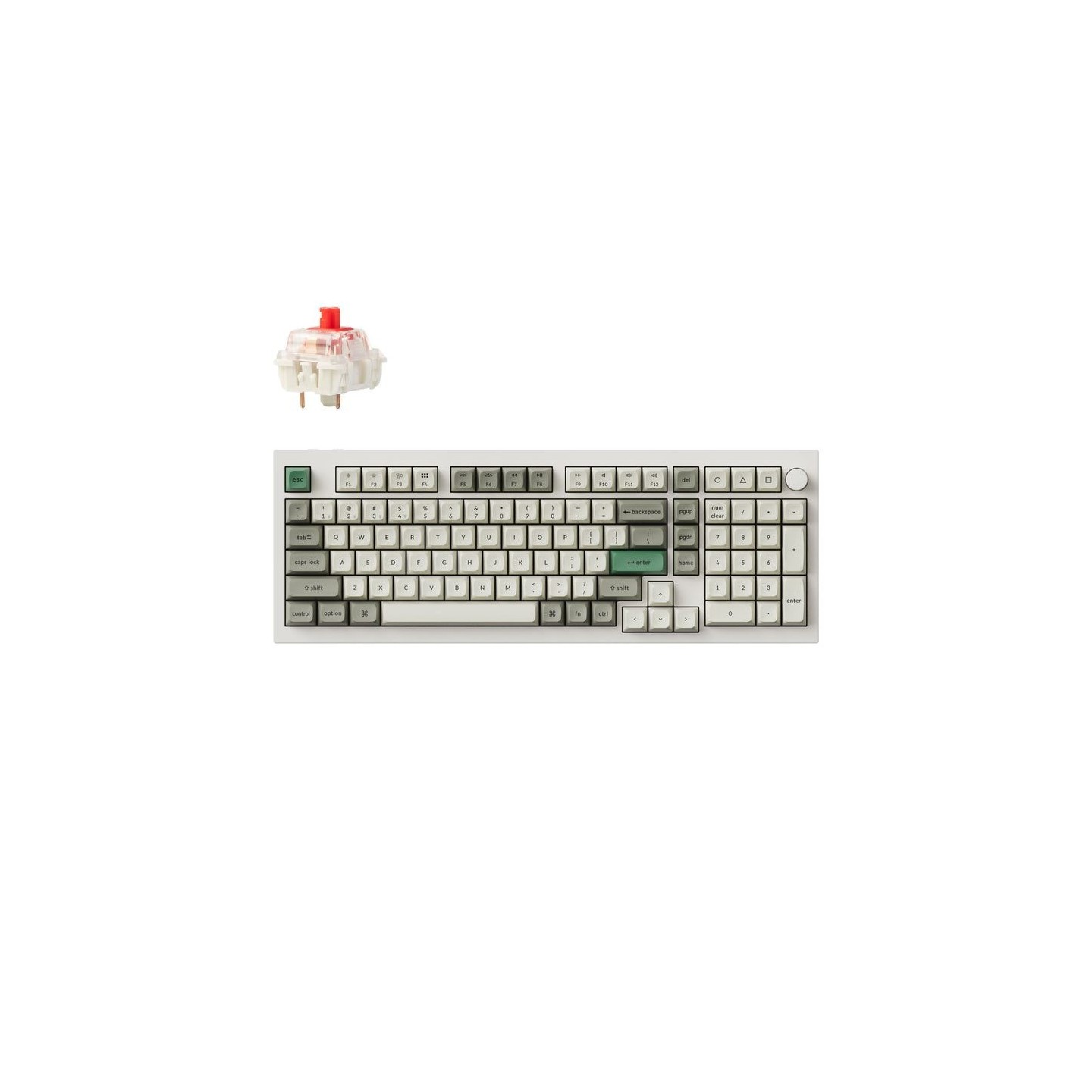 Keychron Q5 Max Q5M-P1 Wireless Mechanical Keyboard White-Red Switch 96% US (Boxed) — Buy in Cyprus with Fast Delivery