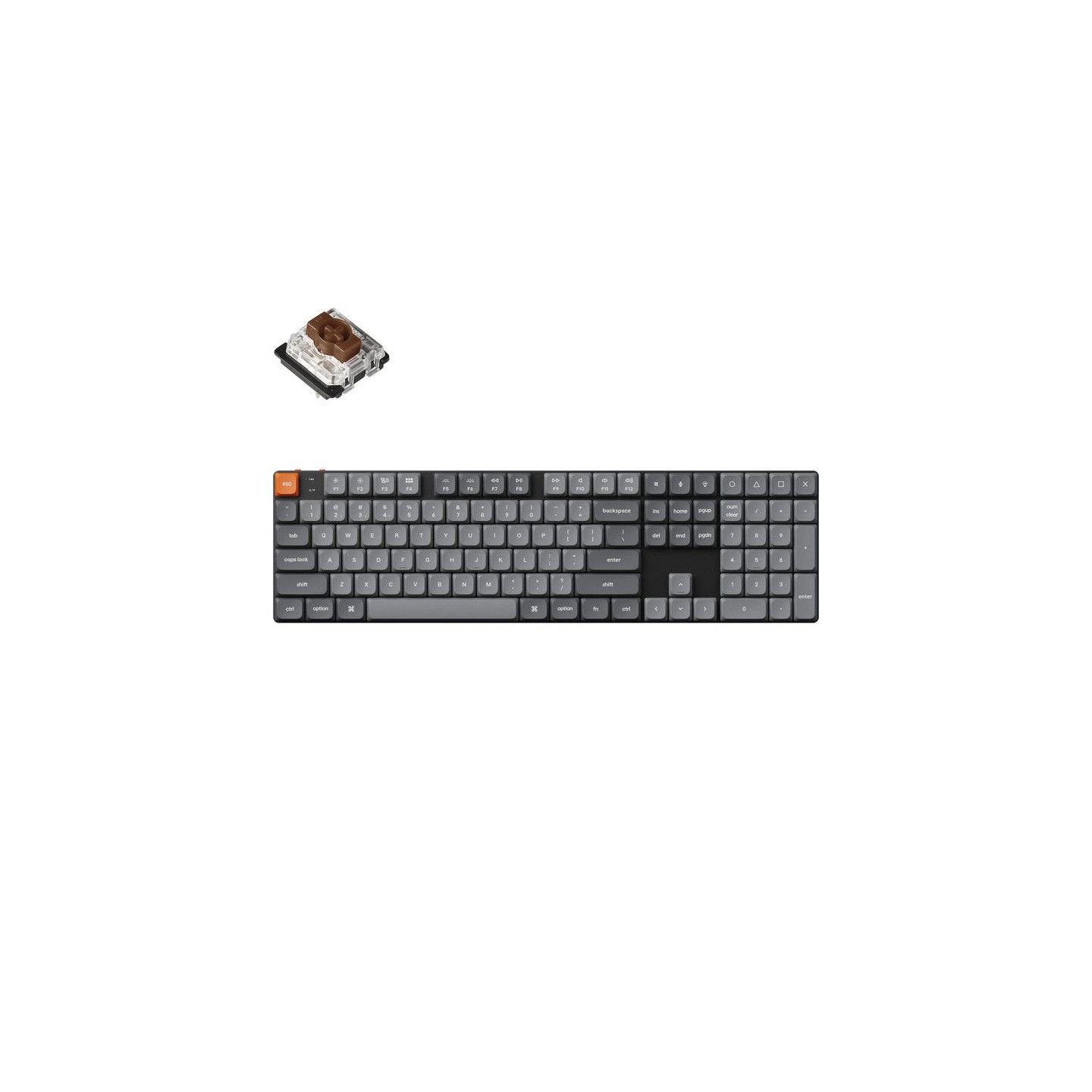Keychron K5 Max K5M-H3 QMK/VIA Wireless Mechanical Keyboard-Brown Switch Hot-Swap 100% US (Boxed)
