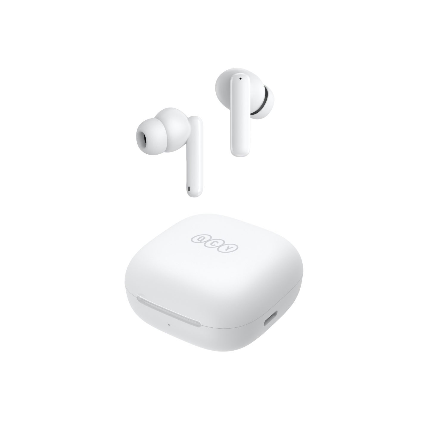 QCY ANC White - T13 - TWS 10mm Dynamic Driver, 4-mic 28dB ANC, Bluetooth 5.3, 7hr-30hr, 75ms latency