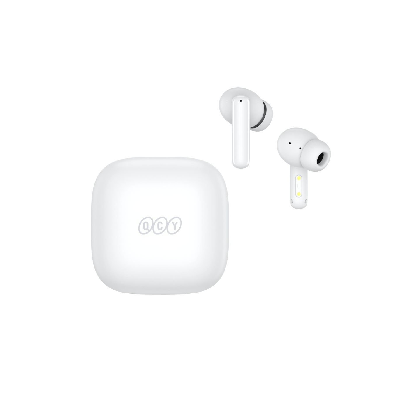 QCY ANC White - T13 - TWS 10mm Dynamic Driver, 4-mic 28dB ANC, Bluetooth 5.3, 7hr-30hr, 75ms latency