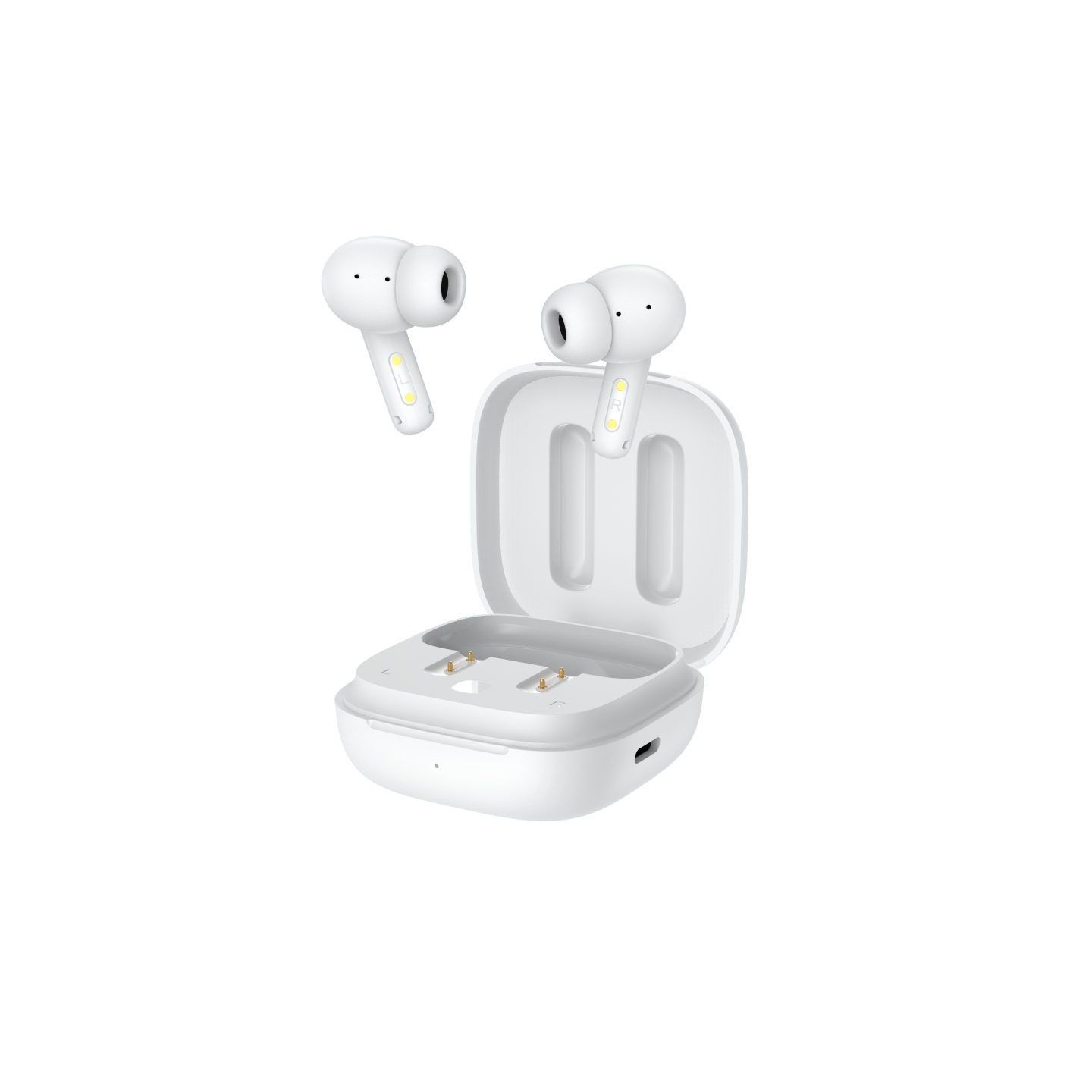 QCY ANC White - T13 - TWS 10mm Dynamic Driver, 4-mic 28dB ANC, Bluetooth 5.3, 7hr-30hr, 75ms latency