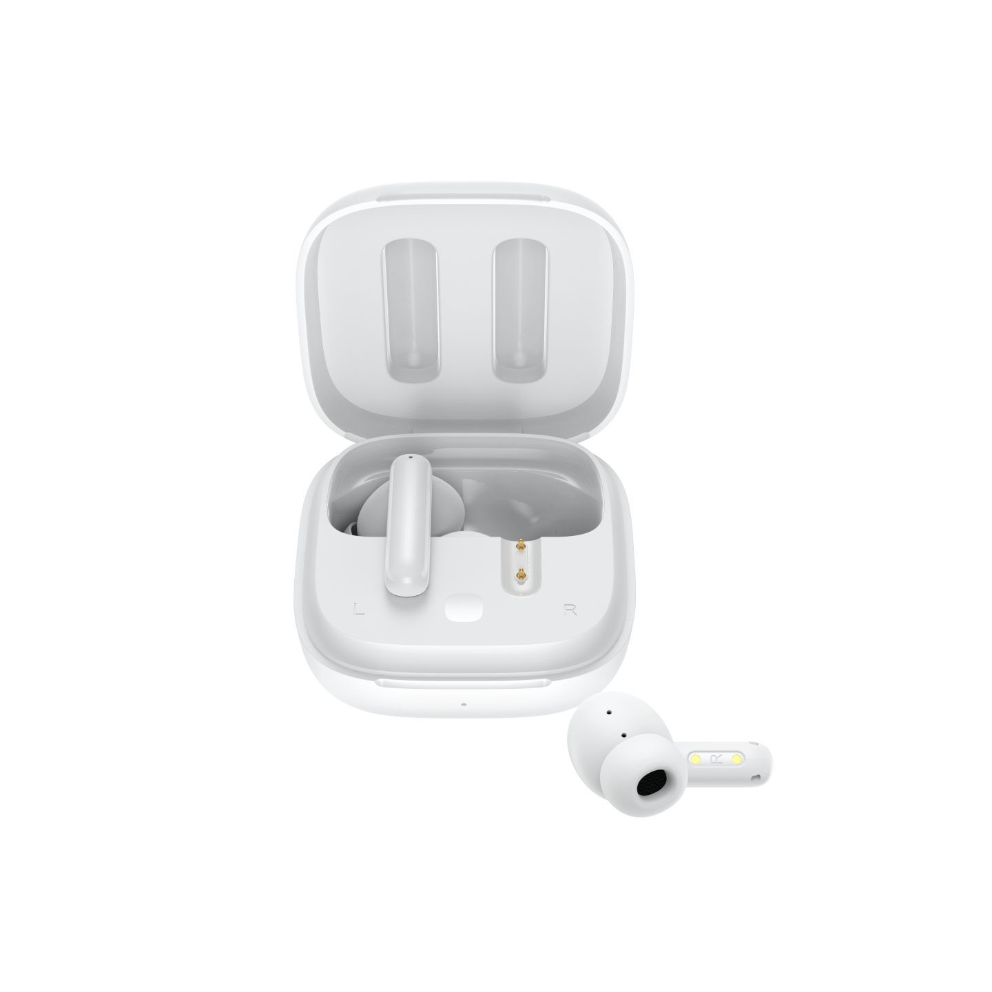 QCY ANC White - T13 - TWS 10mm Dynamic Driver, 4-mic 28dB ANC, Bluetooth 5.3, 7hr-30hr, 75ms latency