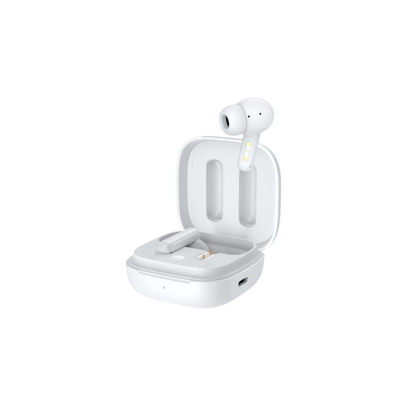 QCY ANC White - T13 - TWS 10mm Dynamic Driver, 4-mic 28dB ANC, Bluetooth 5.3, 7hr-30hr, 75ms latency