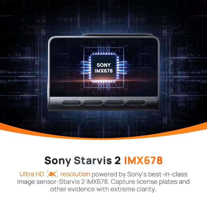 Buy 70mai Dash Cam & Rear Cam - A810S-2 - 3840 2160P 4K 30FPS 3inc screen 60C te... in Cyprus, Nicosia, Limassol, Larnaka, Pafos