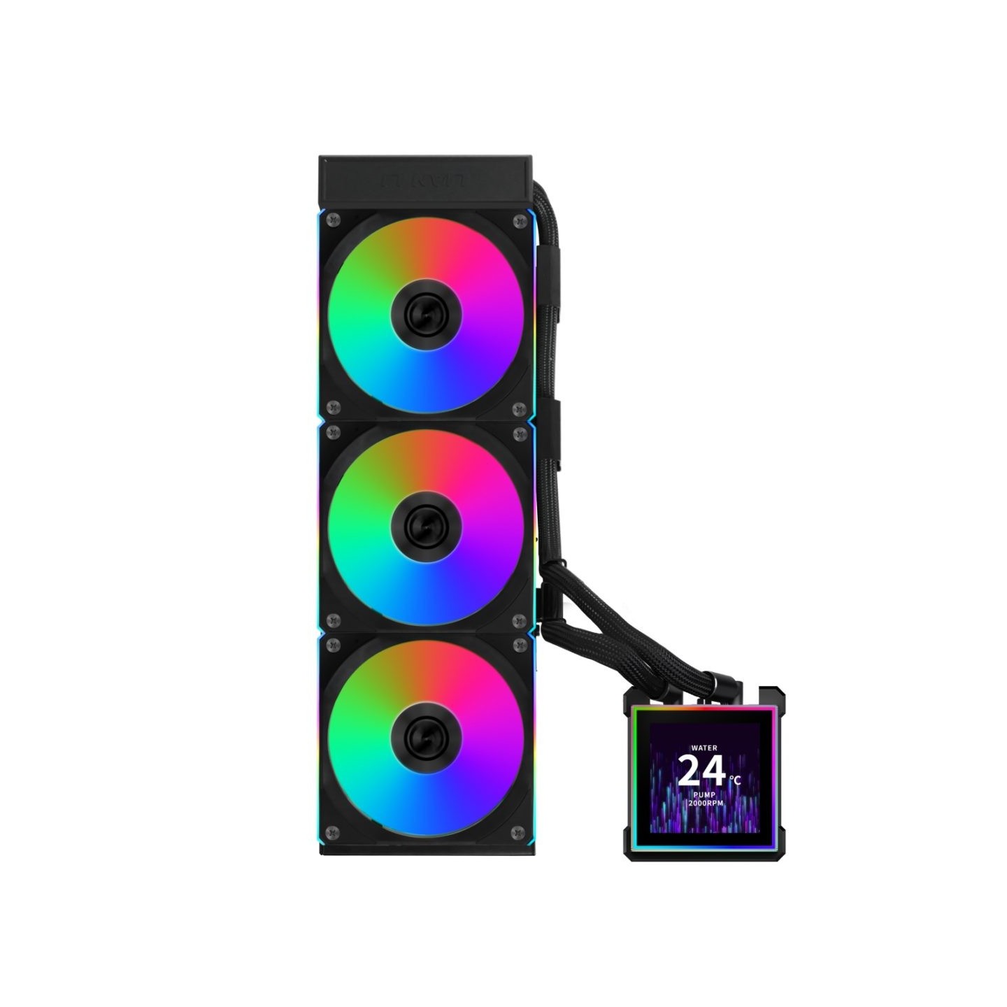 Lian Li HydroShift II LCD-S 360CL 360mm ARGB Liquid CPU Cooler - Black - Intel LGA1700/1851, AMD AM4/AM5