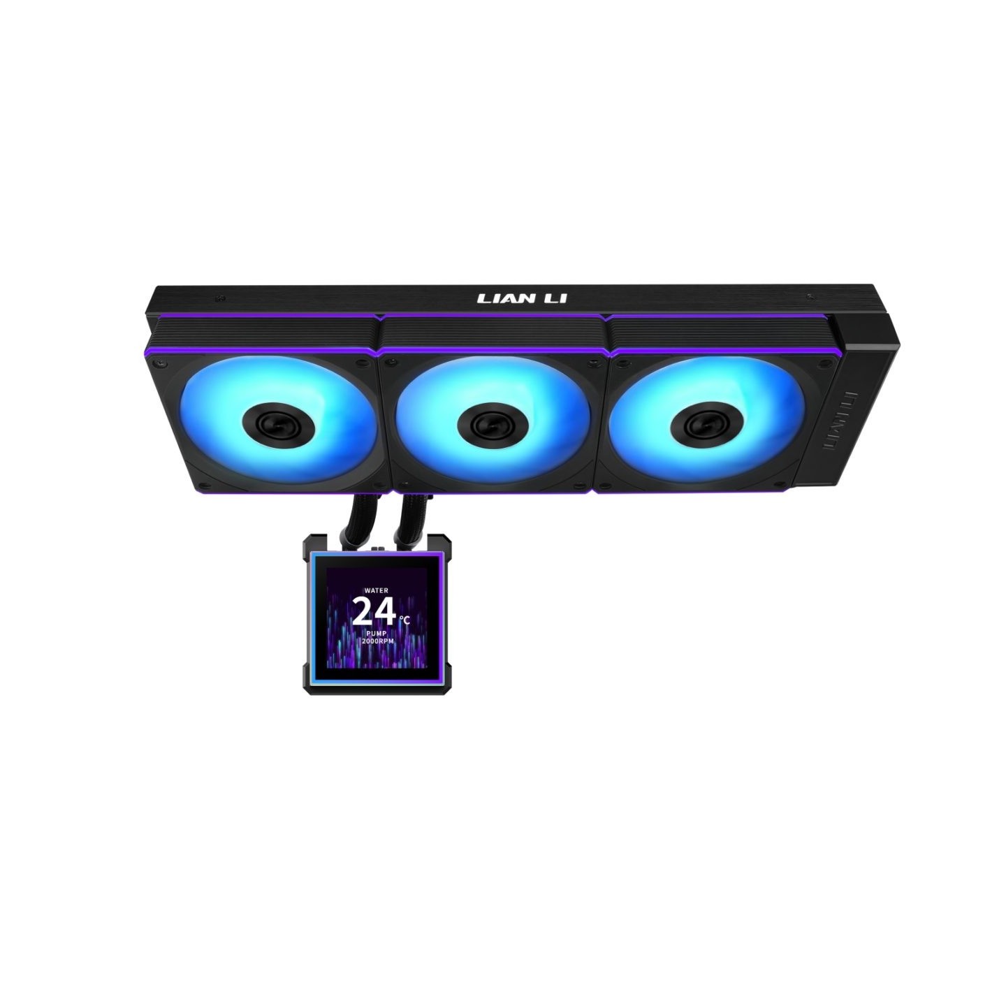 Lian Li HydroShift II LCD-S 360CL 360mm ARGB Liquid CPU Cooler - Black - Intel LGA1700/1851, AMD AM4/AM5