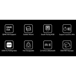 Keychron V1 Max V1M-D3 QMK/VIA Wireless Mechanical Keyboard 75% Brown Switch RGB (Boxed) — Buy in Cyprus with Fast Delivery