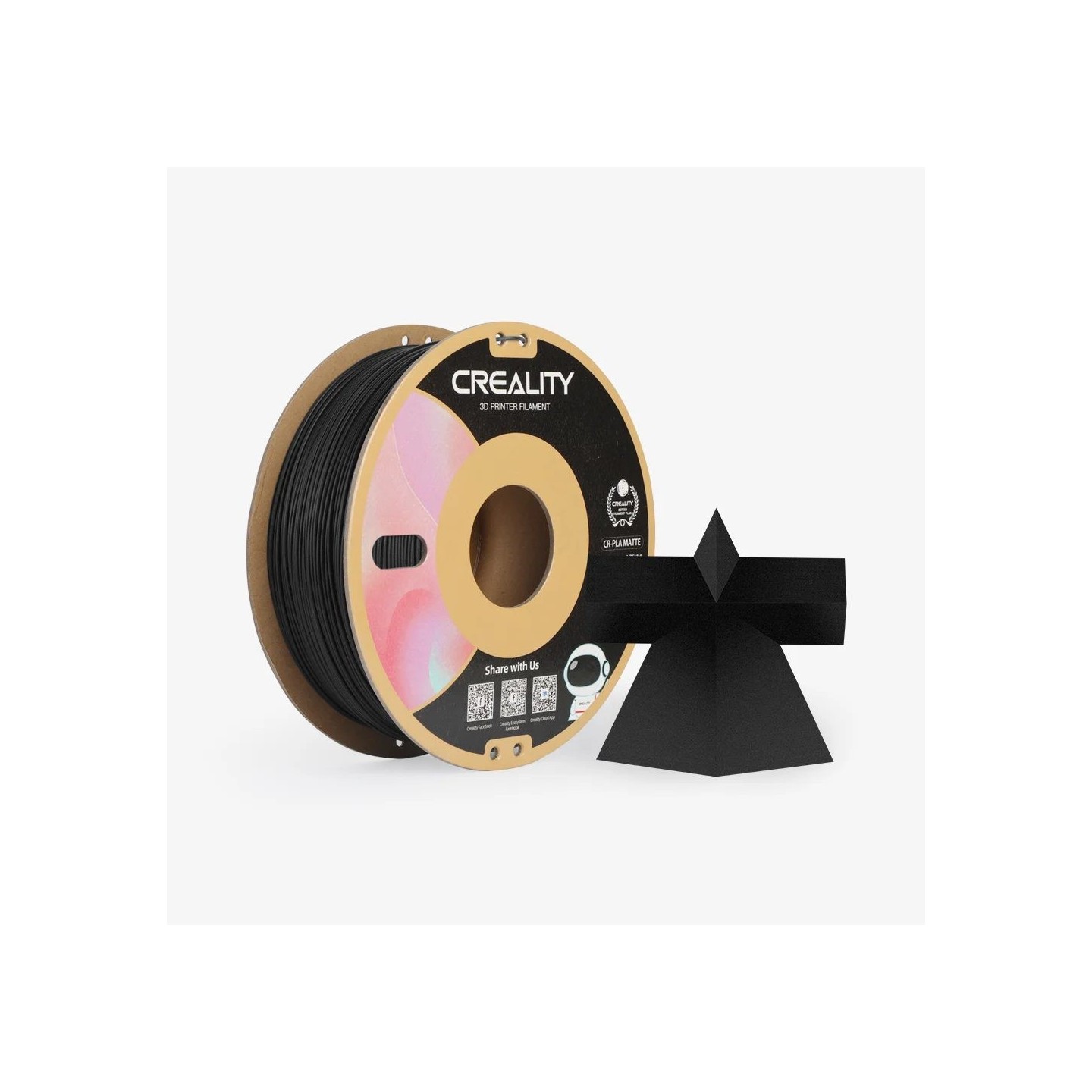 CREALITY CR-PLA Matte Black - 3301010297 - Matte Black, 1 kg Spool, 1.75mm — Buy in Cyprus with Fast Delivery