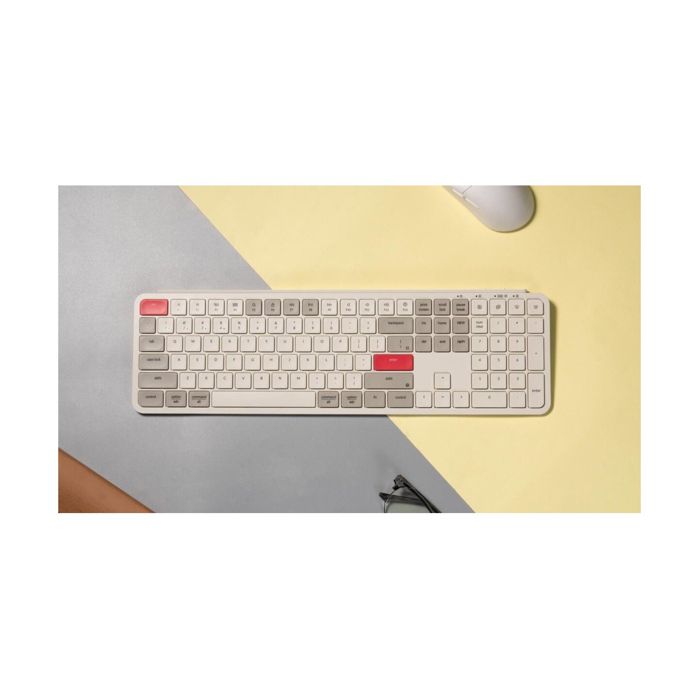Keychron B6 Pro B6P-K13 Ultraslim Wireless Keyboard ZMK Retro Red 100% US (Boxed) — Buy in Cyprus with Fast Delivery