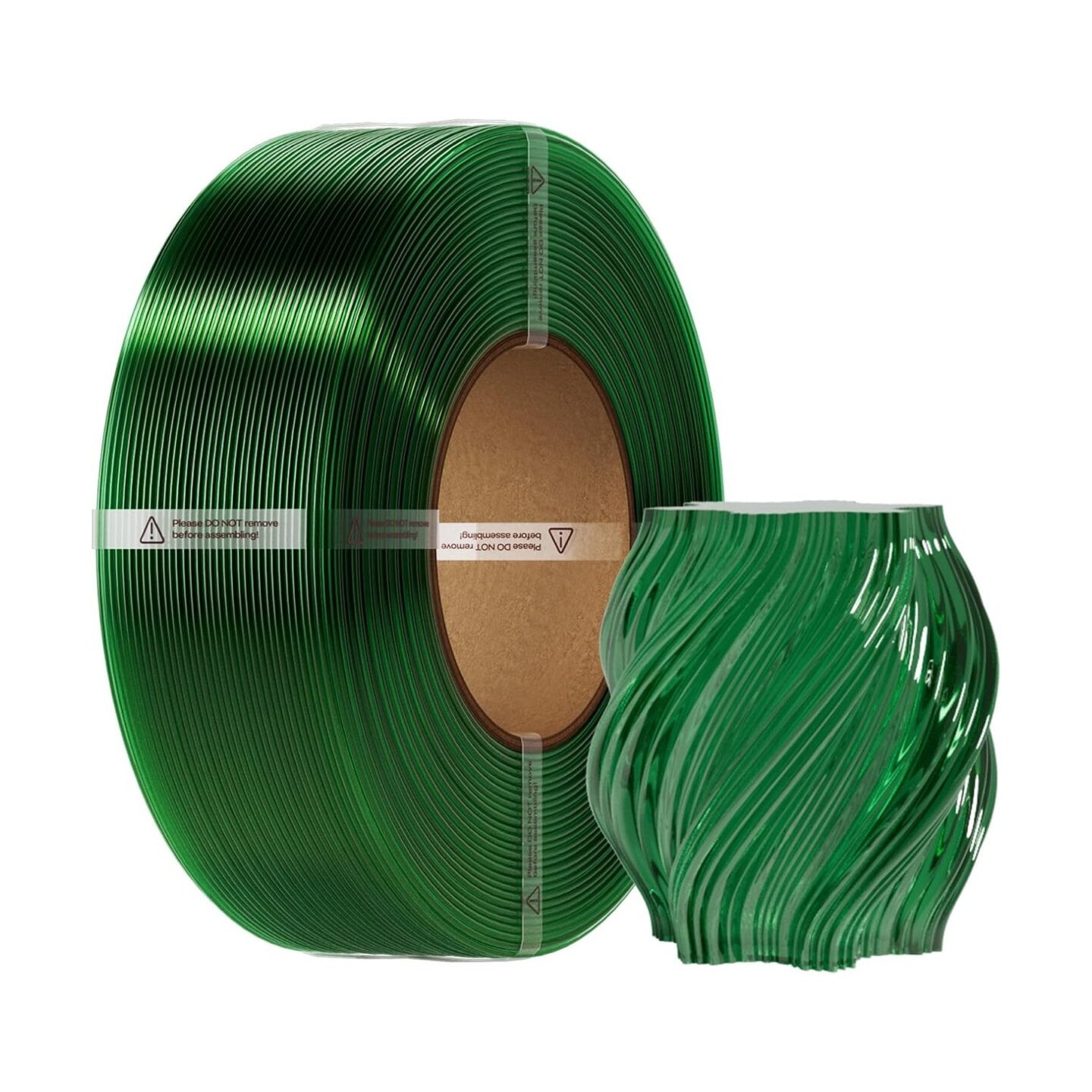 Creality Filament - CR-PETG - Transparent Green - No Reel 3D Printer Filament, Hard Glossy, Tensile 49MPA, 1 kg