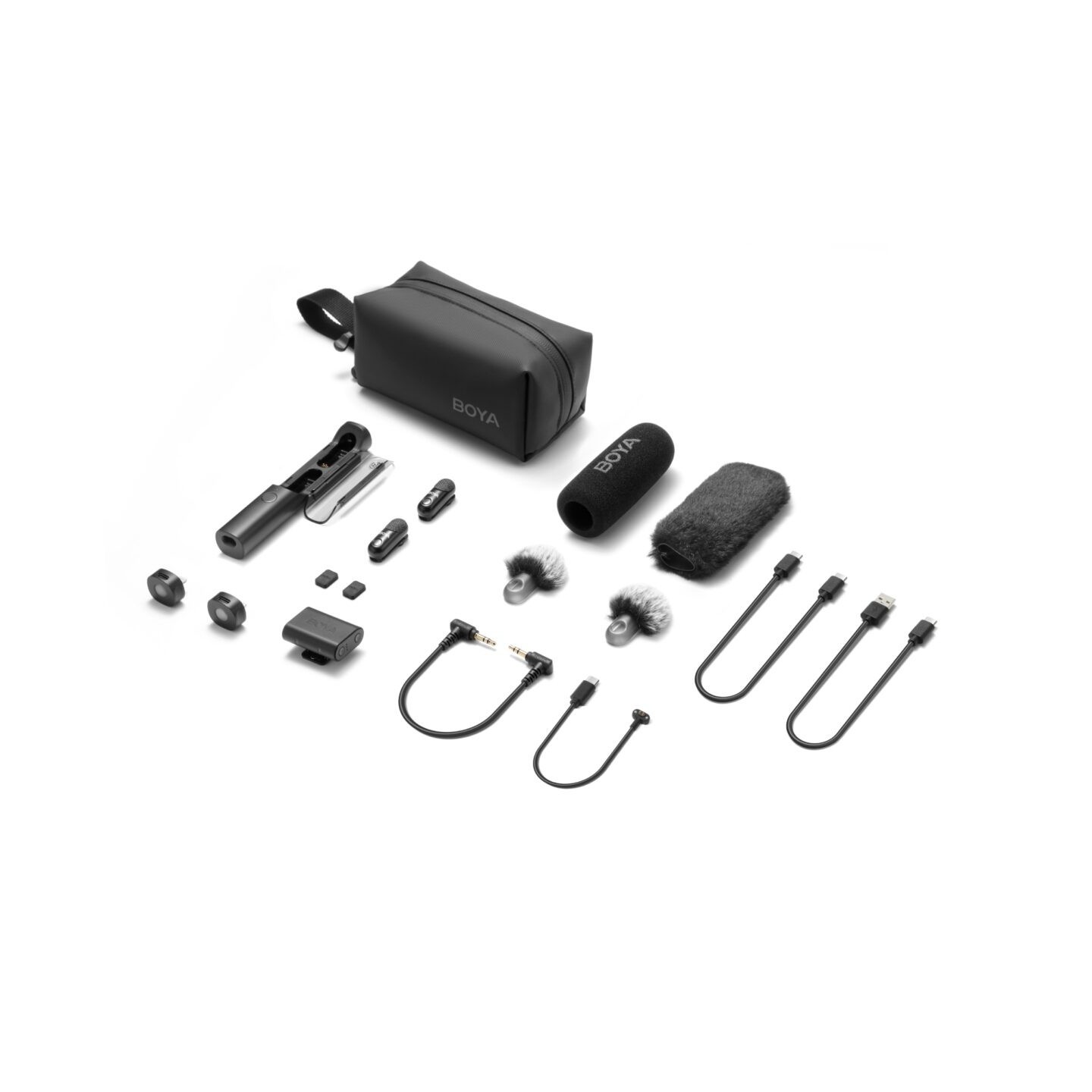 BOYA Magic - Type-C, Lightning & 3.5mm, Camera Receiver Wireless Microphone 2 TX + 3 RX + Charging Case