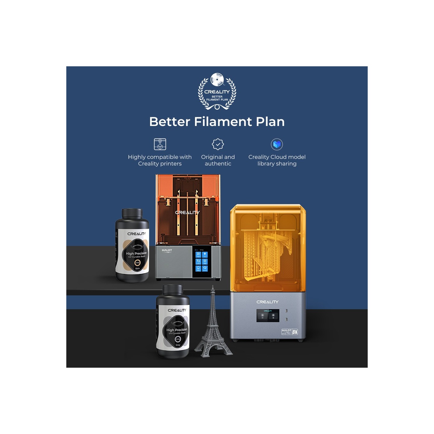 Creality LCD 8K High Precision UV Curable Resin - 3302190002 - Blue — Buy in Cyprus with Fast Delivery