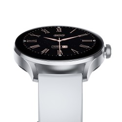 Buy QCY Watch Elite - S11 - Grey Small metal 1,19' AMODEL Fashion BT Call IPX8 W... in Cyprus, Nicosia, Limassol, Larnaka, Pafos