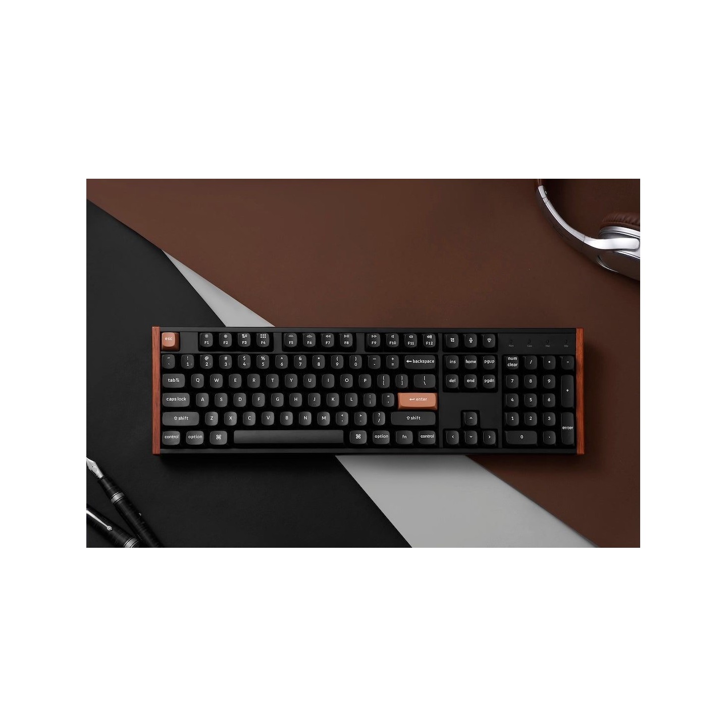 Keychron K10 HE K10H-F1 Special Wood Edition Wireless Magnetic Hall Effect RGB Keyboard 100% US (Boxed)