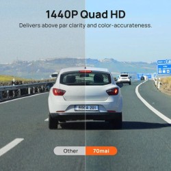 Buy 70mai Dash Cam Grey with Screen set with Rearview cam RC09 - A400-1 - 1440P,... in Cyprus, Nicosia, Limassol, Larnaka, Pafos