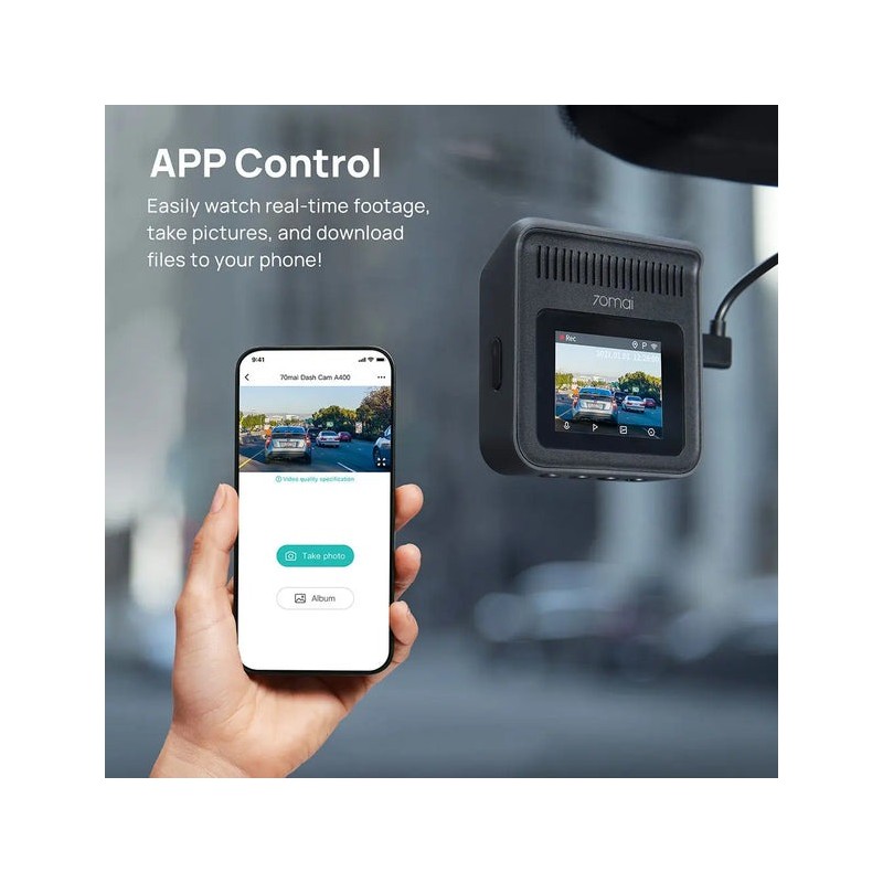 Buy 70mai Dash Cam Grey with Screen set with Rearview cam RC09 - A400-1 - 1440P,... in Cyprus, Nicosia, Limassol, Larnaka, Pafos