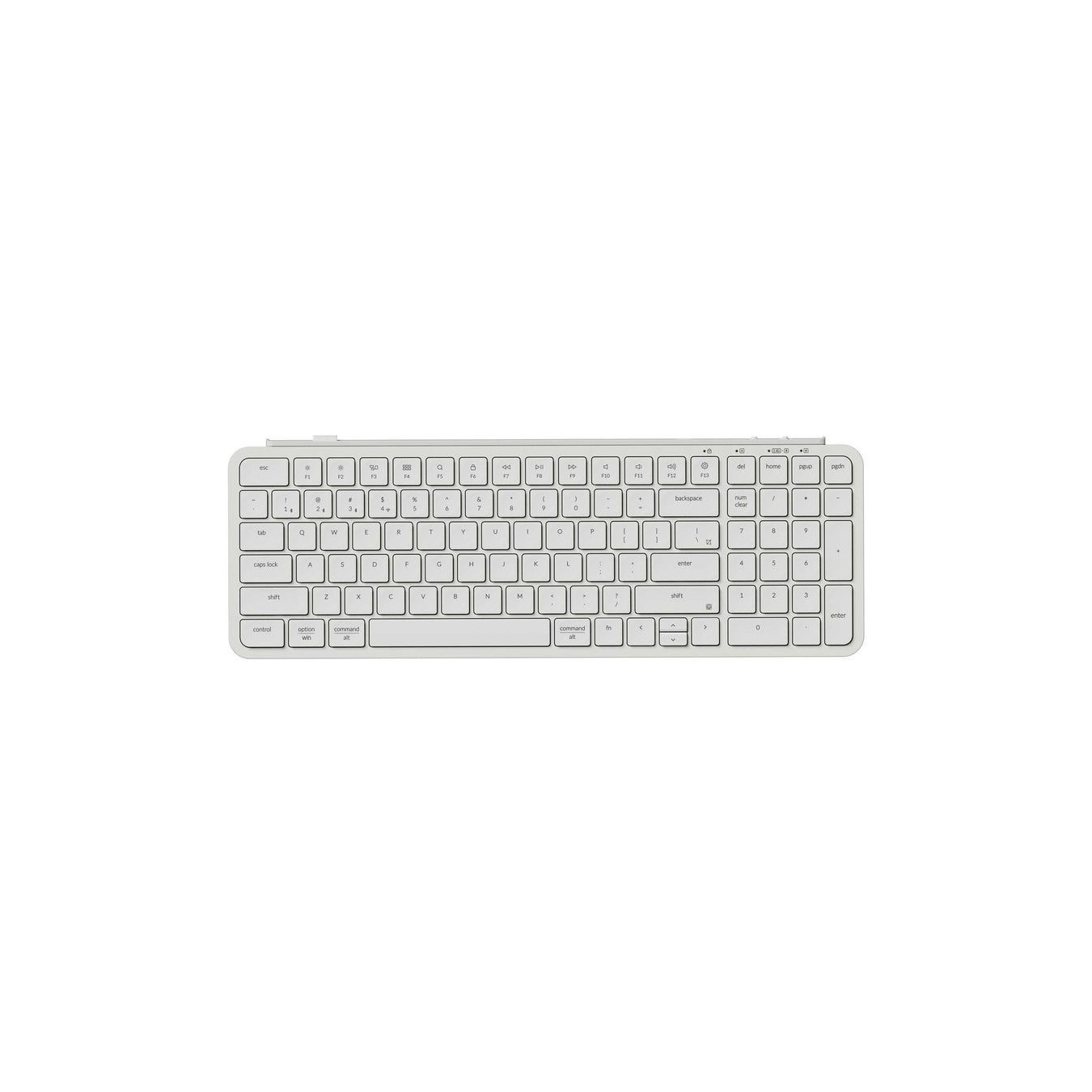 Keychron B2 Pro (B2P-K8) Ultraslim Mini Wireless BT Keyboard ZMK Online customize White 96% US Lay