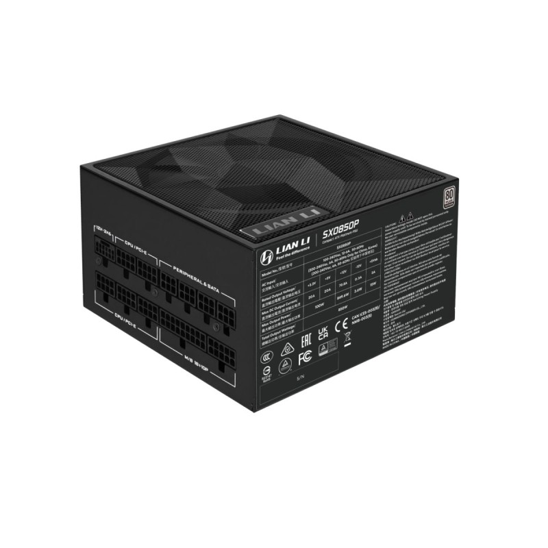 Buy Lian Li Black - SX 850P - PLATINUM 850W - ATX 3.1 - 12V-2x6 - Japanese Capac... in Cyprus, Nicosia, Limassol, Larnaka, Pafos