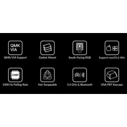 Buy Keychron V1 Max - V1M-D4 - QMK VIA Wireless Custom Mechanical Keyboard Banan... in Cyprus, Nicosia, Limassol, Larnaka, Pafos