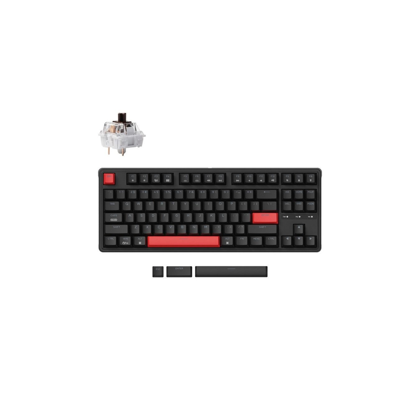 Keychron C3 Pro - C3P-H3 - RGB QMK VIA Mechanical Brown Switch - Hot Swappable 80% US Layout