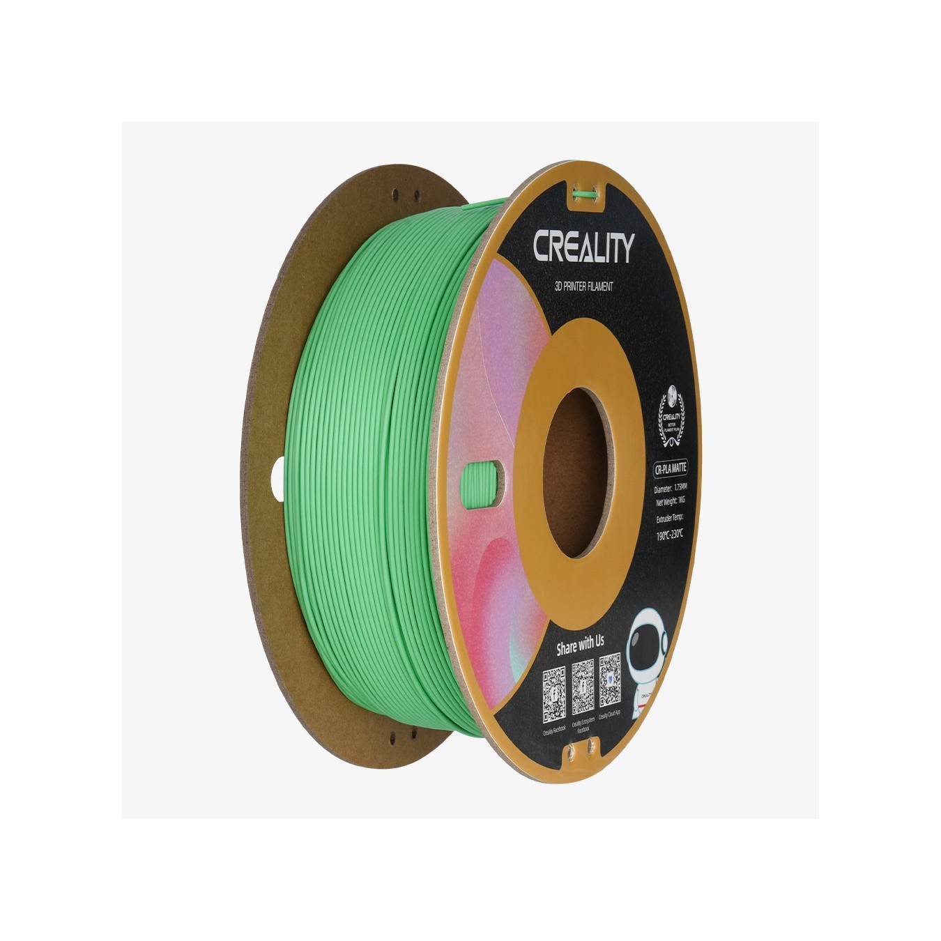CREALITY CR-PLA Matte Avocado Green 3D Printer Filament - 3301010301 - Matte Avocado Green, 1 kg Spool, 1.75mm