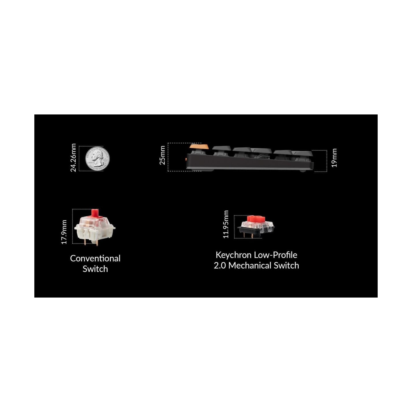 Keychron K1 V6 K1X-B1 QMK Wireless Mech Keyboard Red Switch RGB 80% US (Boxed) — Buy in Cyprus with Fast Delivery