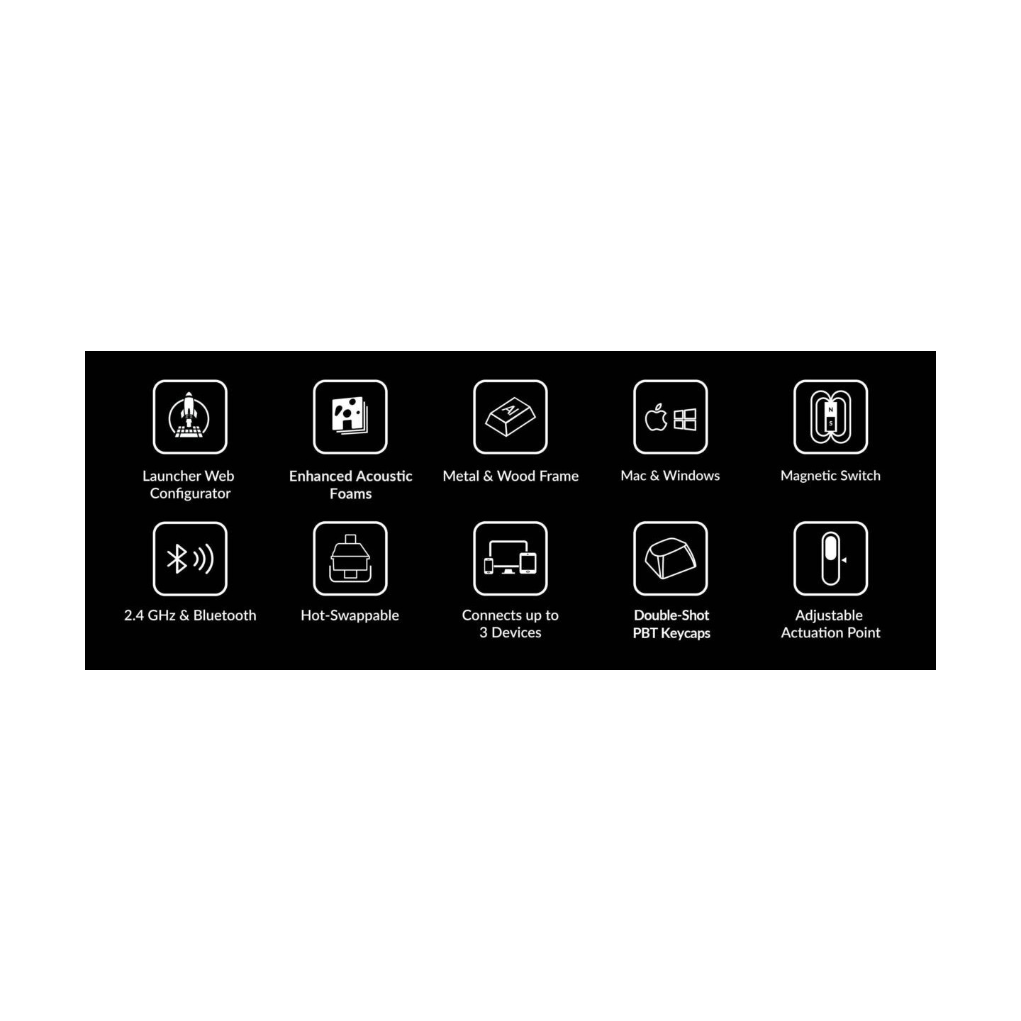 Keychron K2 HE K2H-Q1 75% Wireless Magnetic Hall Effect RGB Keyboard Wood White (Boxed) — Buy in Cyprus with Fast Delivery