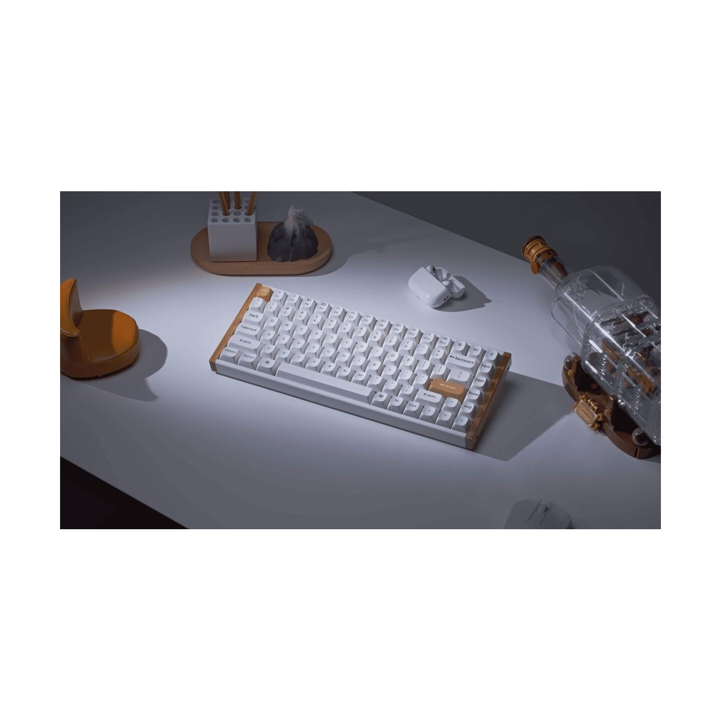Keychron K2 HE K2H-Q1 75% Wireless Magnetic Hall Effect RGB Keyboard Wood White (Boxed) — Buy in Cyprus with Fast Delivery