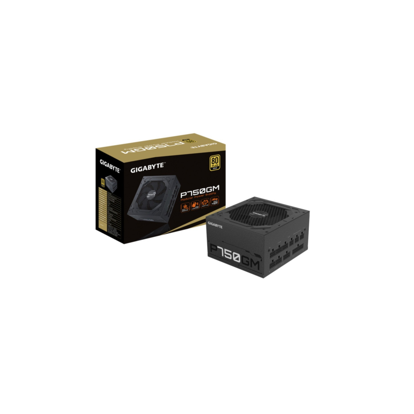 Gigabyte GP-P750GM - 750W 80 PLUS Gold Fully-Modular ATX PSU, Black — Buy in Cyprus with Fast Delivery