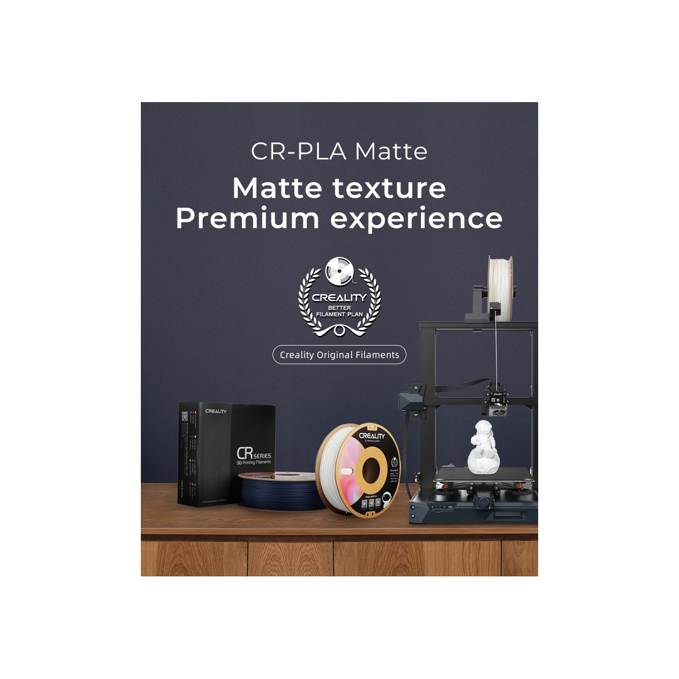 CREALITY CR-PLA Matte Strawberry Red - 3301010300 - 3D Printer Filament 1 kg Spool,1.75mm — Buy in Cyprus with Fast Delivery