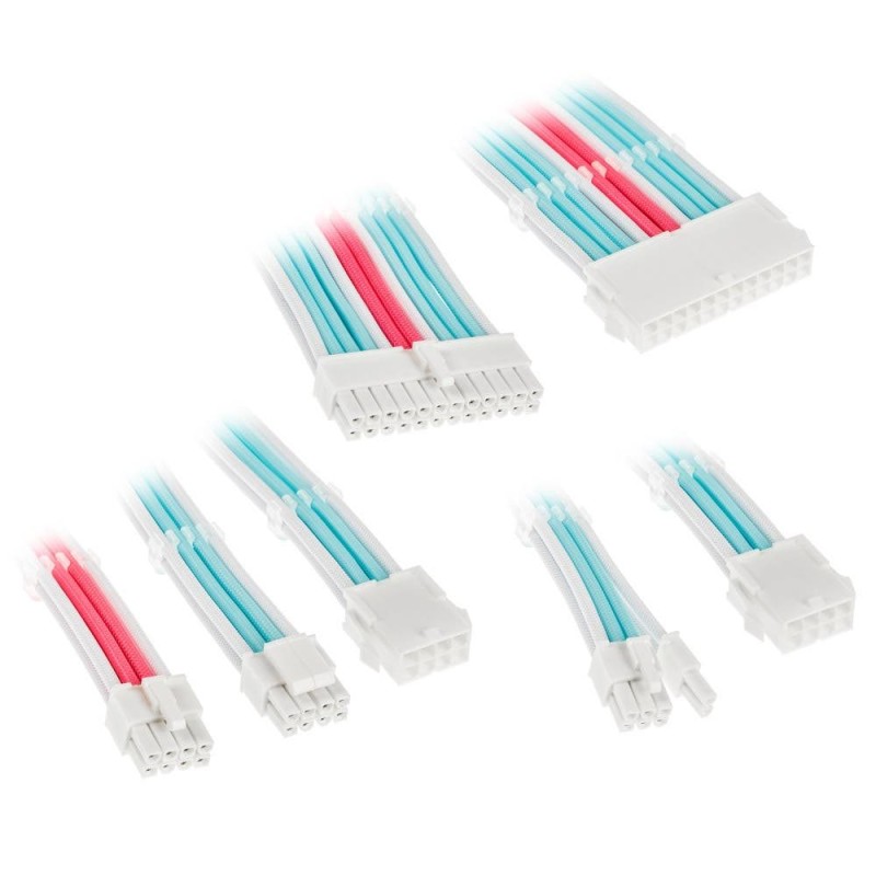 Buy Kolink Core Adept Braided Cable Extension Kit - Brilliant White Neon Blue Pu... in Cyprus, Nicosia, Limassol, Larnaka, Pafos