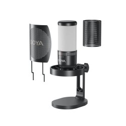 Buy BOYA USB RGB Microphone Supercardioid with shockmount - BY-K3 - 2 zones RGB in Cyprus, Nicosia, Limassol, Larnaka, Pafos