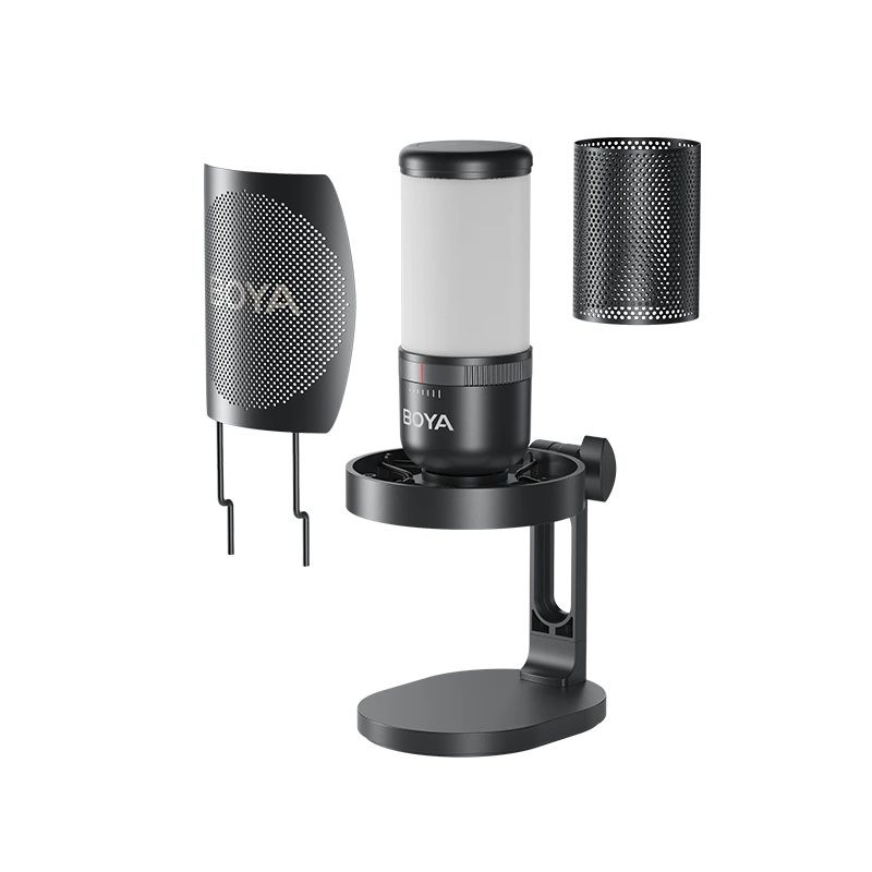 Buy BOYA USB RGB Microphone Supercardioid with shockmount - BY-K3 - 2 zones RGB in Cyprus, Nicosia, Limassol, Larnaka, Pafos