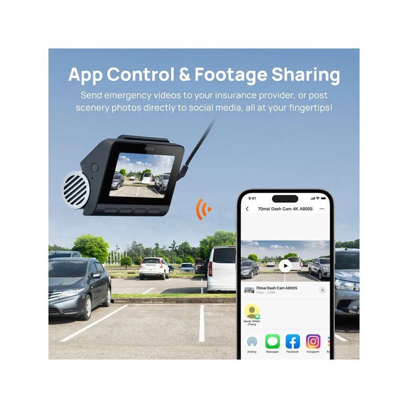 Buy 70mai Dash Cam - A800S-1 - Front & Rear 4K with Screen RC06 Rearview Cam, 21... in Cyprus, Nicosia, Limassol, Larnaka, Pafos