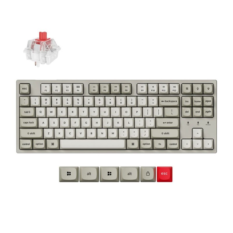 Buy Keychron C1 Pro - C1PX-M1 - QMK VIA Mechanical Red Switch, 8K Polling Rate, ... in Cyprus, Nicosia, Limassol, Larnaka, Pafos