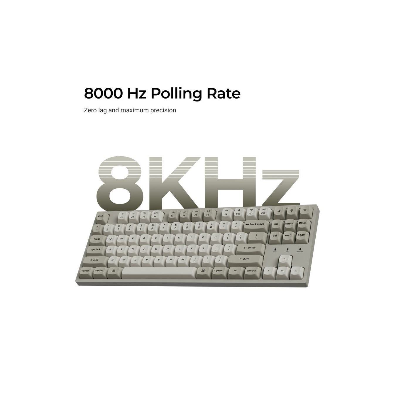 Keychron C1 Pro - C1PX-M1 - QMK VIA Mechanical Red Switch, 8K Polling Rate, Hot Swap, 80% US Retro RGB