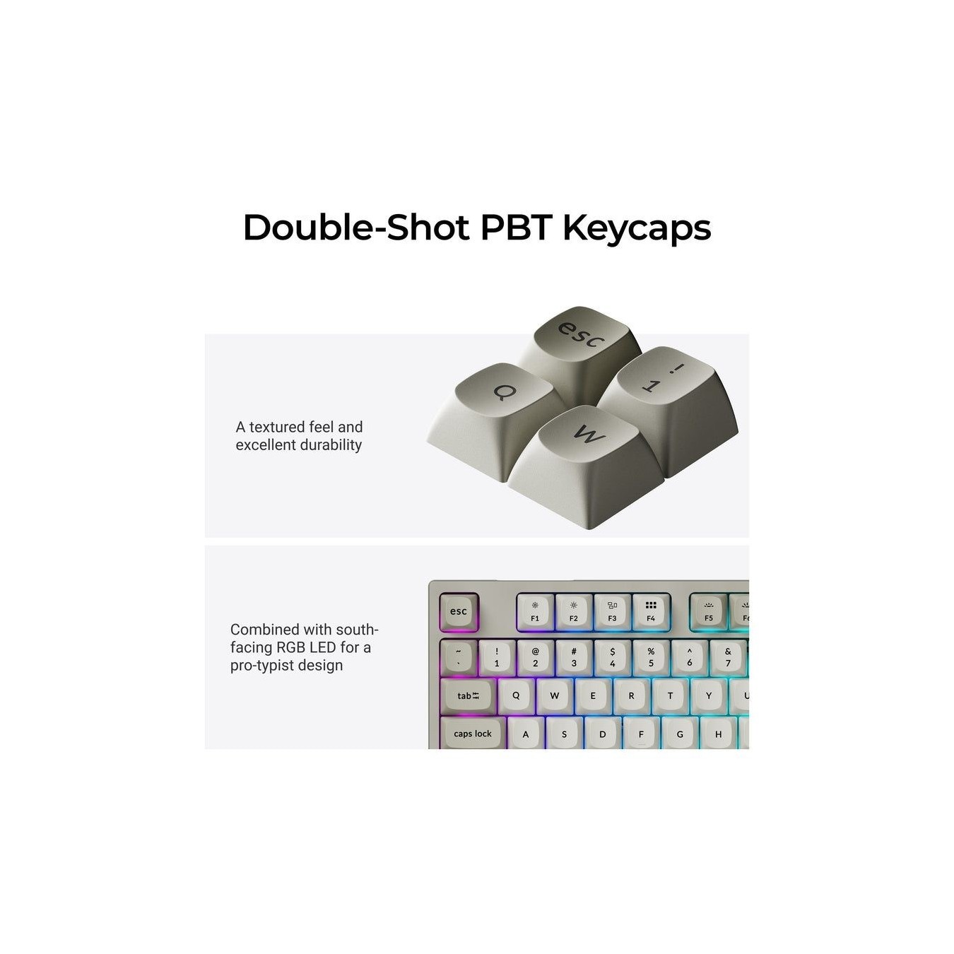 Keychron C1 Pro - C1PX-M1 - QMK VIA Mechanical Red Switch, 8K Polling Rate, Hot Swap, 80% US Retro RGB
