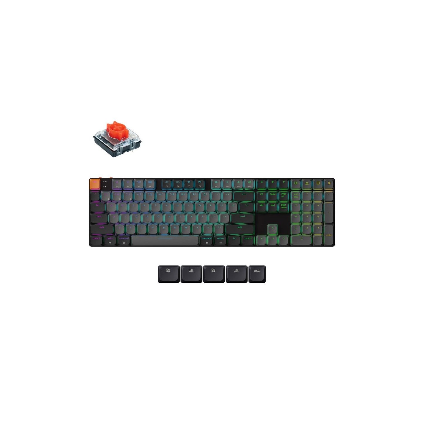 Keychron K5 V2 K5X-B1 QMK Wireless Mechanical Keyboard Red Switch RGB 100% US (Boxed) — Buy in Cyprus with Fast Delivery