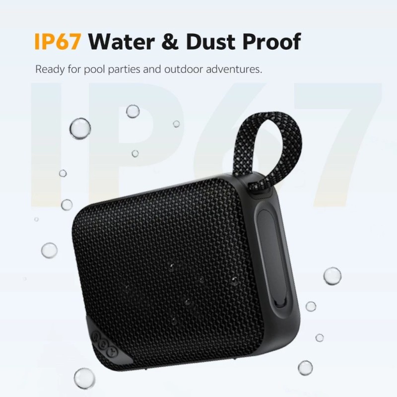 Buy QCY Black - SP2 - Pocket Size IP67 RGB BT Speaker Deep Punch Bass TWS Stereo... in Cyprus, Nicosia, Limassol, Larnaka, Pafos