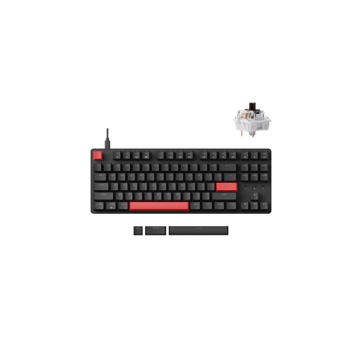 Lemokey X1-A3 QMK/VIA Wired TKL 80% Mechanical Keyboard - Brown Switch US (Boxed) — Buy in Cyprus with Fast Delivery