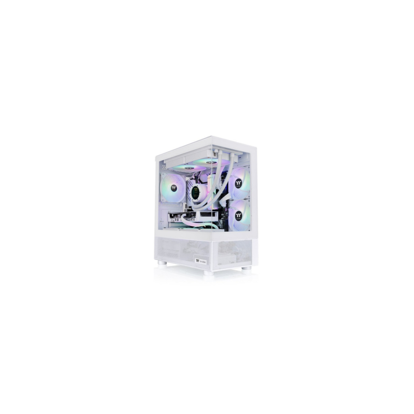 Thermaltake View 170 TG ARGB - Micro-ATX/Mini-ITX Micro Tower Case - Snow White, Tempered Glass, ARGB