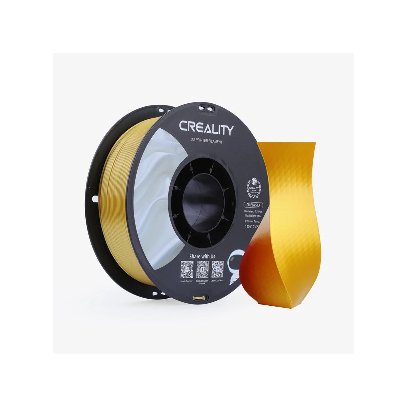 CREALITY CR-PLA Silk Golden - 3301120001 - Silk Golden, Glossy, 1 kg Spool, 1.75 mm — Buy in Cyprus with Fast Delivery