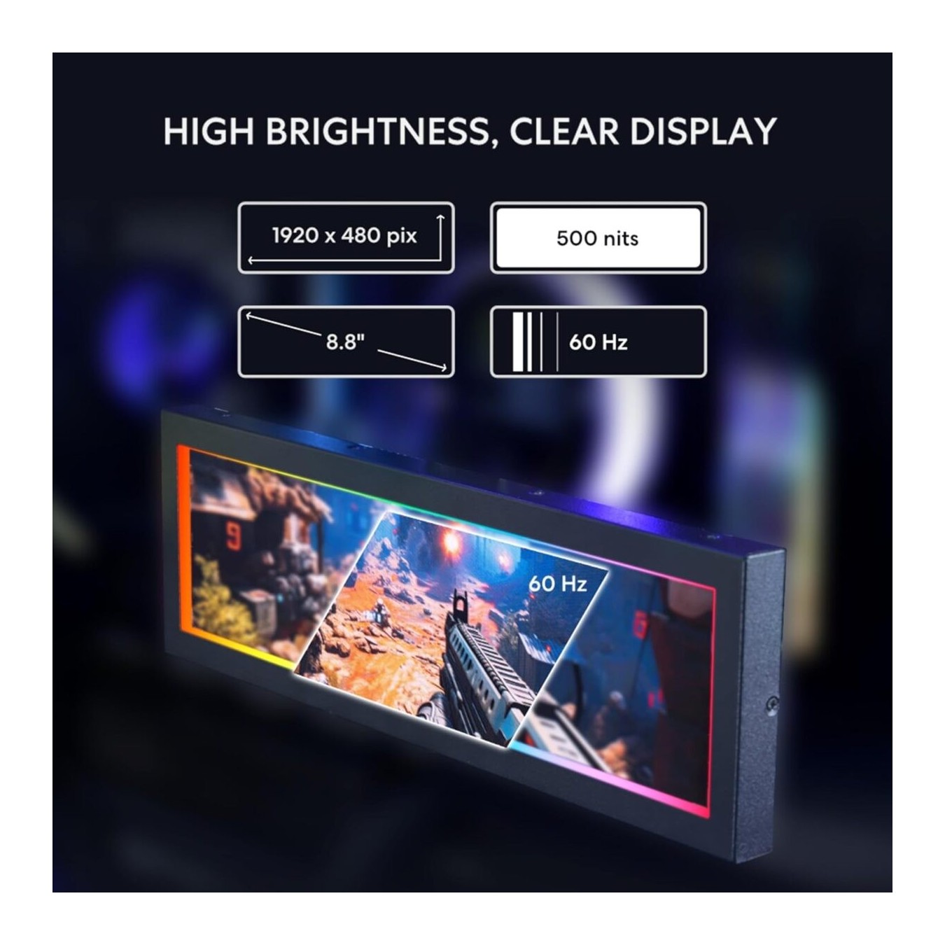 Lian Li US88v1 8.8-inch Universal Screen - IPS LCD 1920x480 | Armenius Store