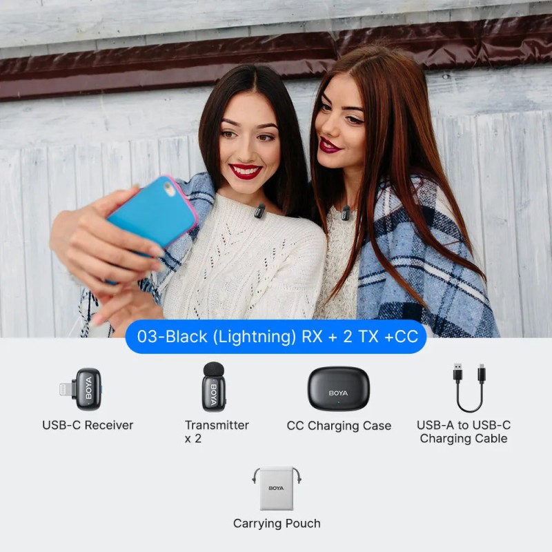 Buy BOYA iPhone Lightning - Mini 2 - iPhone Lightning - 2.4GHz 2mic Wireless AI-... in Cyprus, Nicosia, Limassol, Larnaka, Pafos