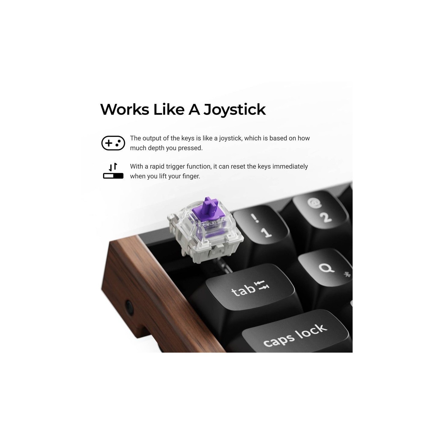 Keychron K6 HE K6H-F1 Special Wood Edition 65% Wireless Magnetic Hall Effect RGB Keyboard US (Boxed)