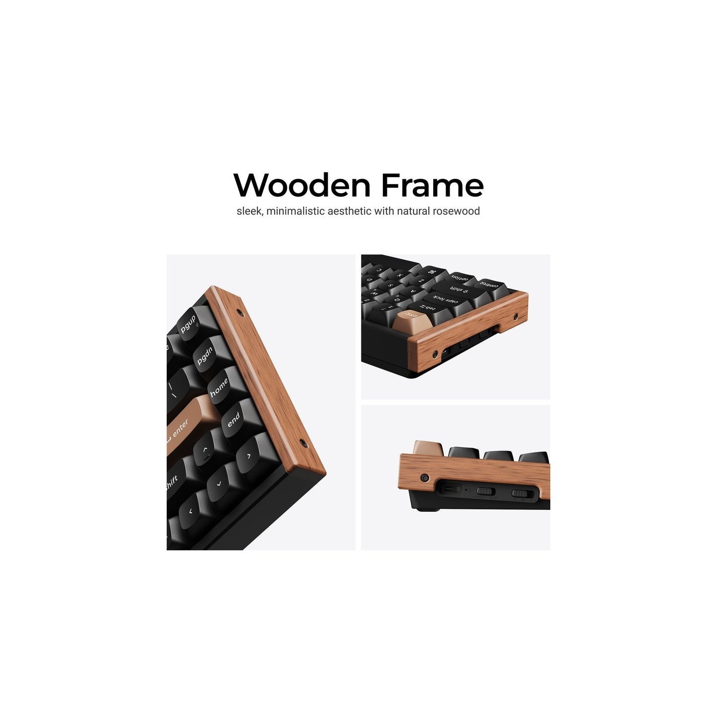 Keychron K6 HE K6H-F1 Special Wood Edition 65% Wireless Magnetic Hall Effect RGB Keyboard US (Boxed)