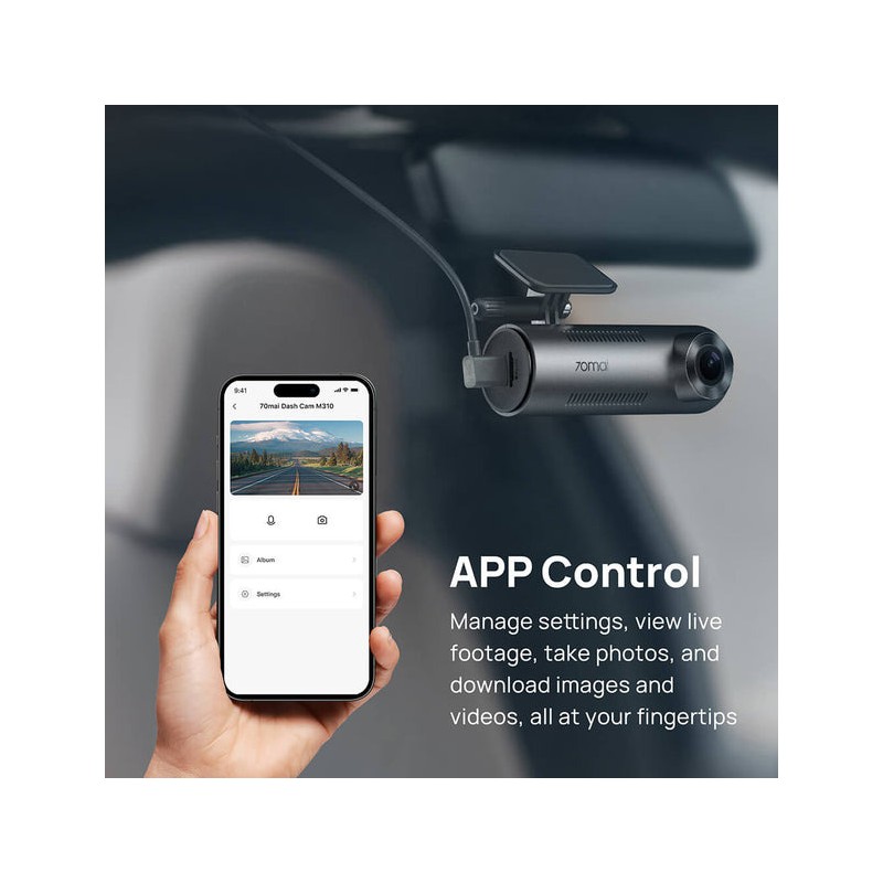 Buy 70mai Dash Cam - M310 - 1296P, 300mAh Car Camera in Cyprus, Nicosia, Limassol, Larnaka, Pafos