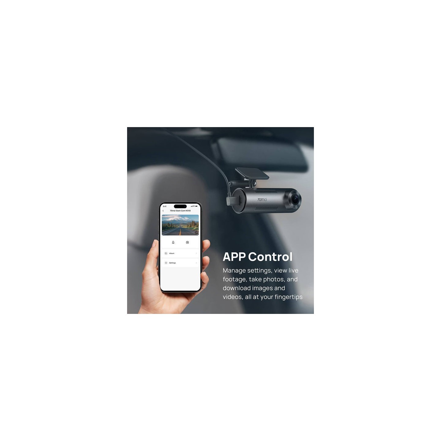 70mai Dash Cam - M310 - 1296P, 300mAh Car Camera — Buy in Cyprus with Fast Delivery