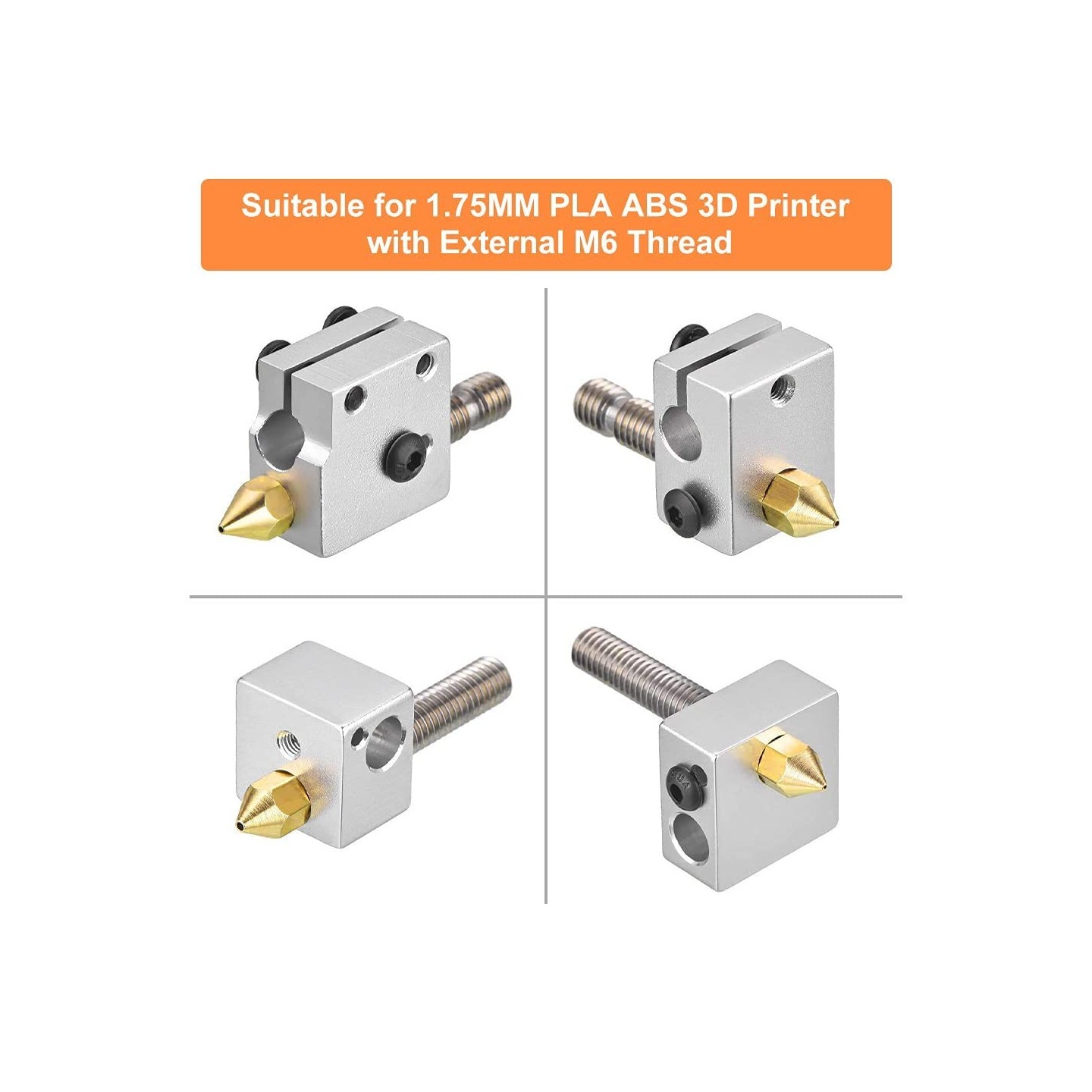 Creality Nozzles Kit - MK8 - 24 pcs 0.2mm, 0.3mm, 0.4mm, 0.5mm, 0.6mm, 0.8mm, 1.0mm — Buy in Cyprus with Fast Delivery